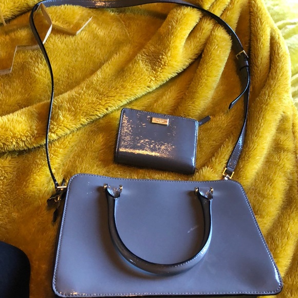 GREY KATE SPADE AND MATCHING WALLET - Picture 2 of 4